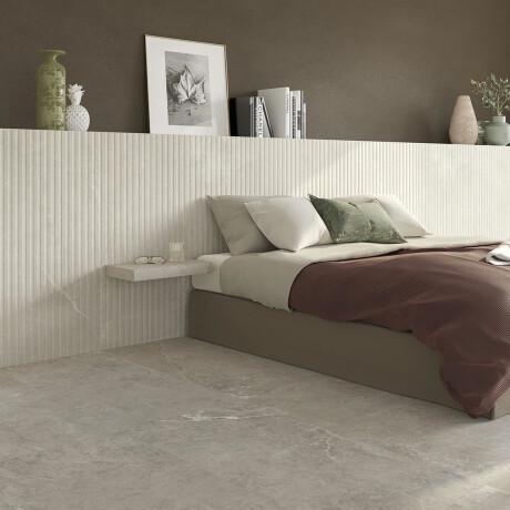Beige vloertegels van 60 x 120 cm met lichte aders, mat, A4H611 Crema #5
