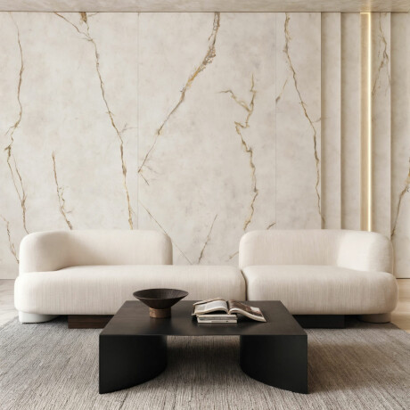 Grootformaat porselein 120x280, marmer met warme aders, mat, A4H632 Dubai Gold #8
