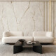 Grootformaat porselein 120x280, marmer met warme aders, glanzend, A4H634 Dubai Gold #2
