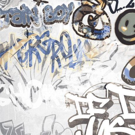 Geglazuurd vloertegels 120x280 cm, matgrijs, gerectificeerd A4H640 City Graffiti White #3