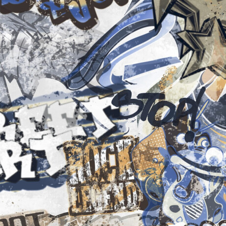 Geglazuurd vloertegels 120x280 cm, matgrijs, gerectificeerd A4H640 City Graffiti White #5