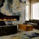 Grootformaat porselein 120x280, diepblauw marmer met aders, glanzend, A4H674 Eterno Blu #7