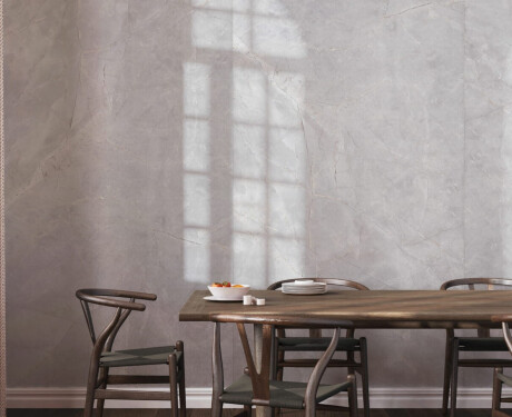 Grootformaat porselein 120x280, marmer met aders, glanzend, A4H800 Omani Pearl