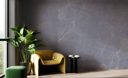 Grootformaat porselein 120x280, marmer met aders, glanzend, A4H808 Omani Cool