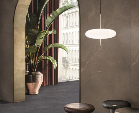 Grootformaat porselein 120x280, marmer met aders, glanzend A4H824 Omani Oud