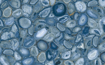 Grootformaat porselein 120x280, blauw agaat, glanzend, A4H832 Aghatina Azul