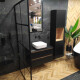 Geglazuurd porselein voor de vloer, 60 x 120 cm, matzwart, gerectificeerd, A4H85 Iroc Black #3