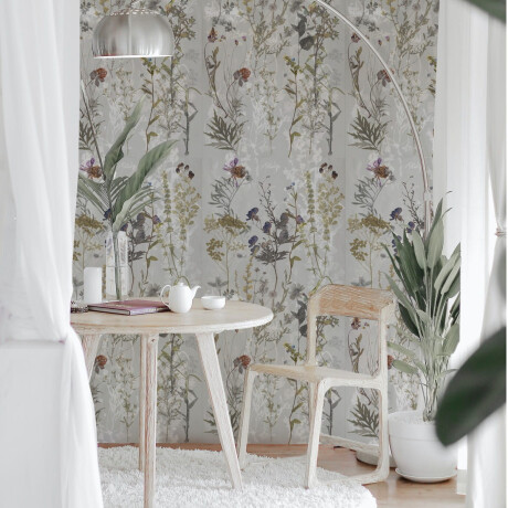 Wandtegels 60x120 cm, grijs met bloemmotieven, mat, A4H919 Glame #3