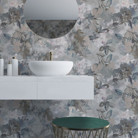 Wandtegels 60x120 cm, grijs met bloemmotieven, mat, A4H921 Jam #2