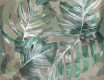 Beige wandtegels van 60x120 cm met botanische motieven, mat, A4H922 Kamu