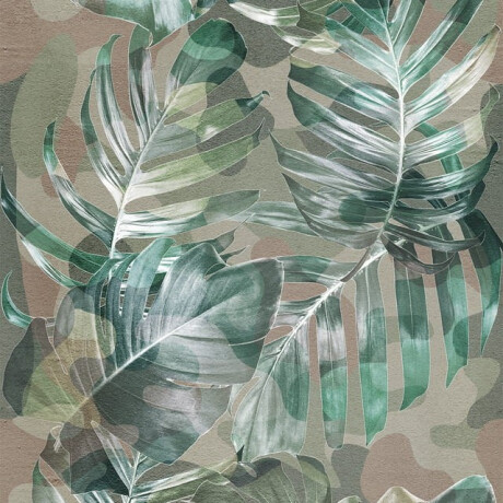 Beige wandtegels van 60x120 cm met botanische motieven, mat, A4H922 Kamu #1
