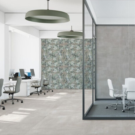 Beige wandtegels van 60x120 cm met botanische motieven, mat, A4H922 Kamu #2