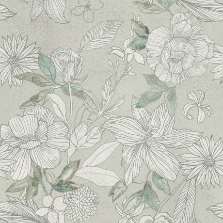 Wandtegels 60x120 cm, grijs met bloemmotieven, mat, A4H923 Lirio #4