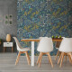 Wandtegels 60x120 cm, blauw met botanische motieven, mat, A4H924 Majorele #2