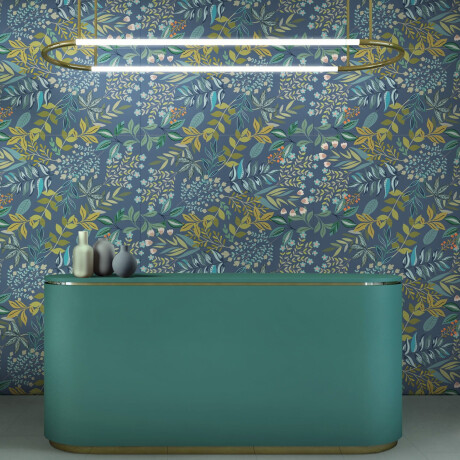 Wandtegels 60x120 cm, blauw met botanische motieven, mat, A4H924 Majorele #3