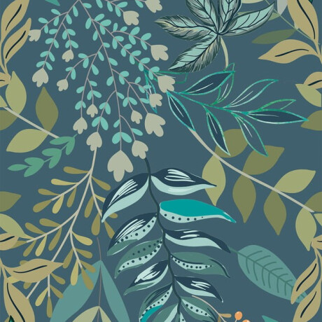 Wandtegels 60x120 cm, blauw met botanische motieven, mat, A4H924 Majorele #4