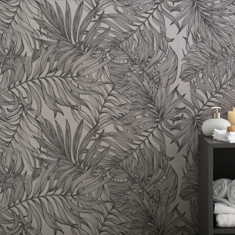 Wandtegels 60x120 cm, grijs met botanische motieven, mat, A4H925 Panaria #1