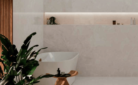 Grootformaat porselein 100x100, marmer met aders, glanzend, A4H941 Saffire Cream