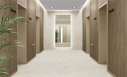 Geglazuurd gres voor de vloer 60x120 Sand mat, gerectificeerd A4H96 Terrazzo