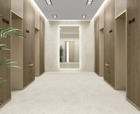 Geglazuurd gres voor de vloer 60x120 Sand mat, gerectificeerd A4H96 Terrazzo