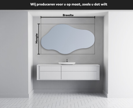 LED Badkamerspiegel in Onregelmatige Vorm C221 #3