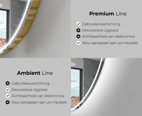 LED Badkamerspiegel in Onregelmatige Vorm EG223 #2