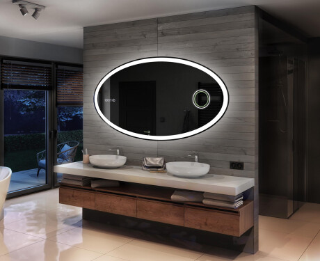 Moderne badkamer spiegel met led-verlichting L74 #2