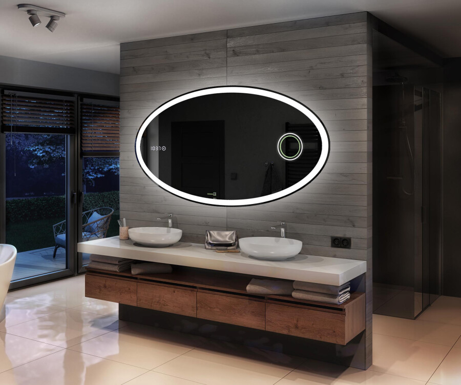 - Moderne badkamer spiegel met led-verlichting L74