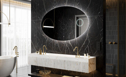 Moderne badkamer spiegel met LED-verlichting L226