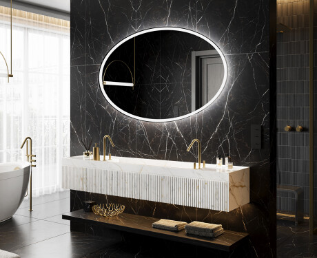 Moderne badkamer spiegel met LED-verlichting L227