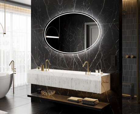 Moderne badkamer spiegel met LED-verlichting L228