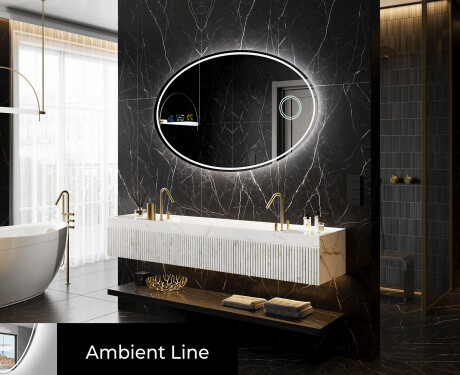 Moderne badkamer spiegel met LED-verlichting L228 #4