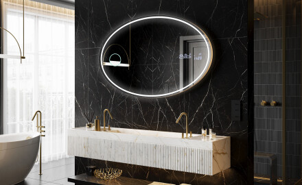 Moderne badkamer spiegel met LED-verlichting L228