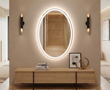 Moderne badkamer spiegel met led-verlichting L74