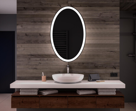 Moderne badkamer spiegel met led-verlichting L74