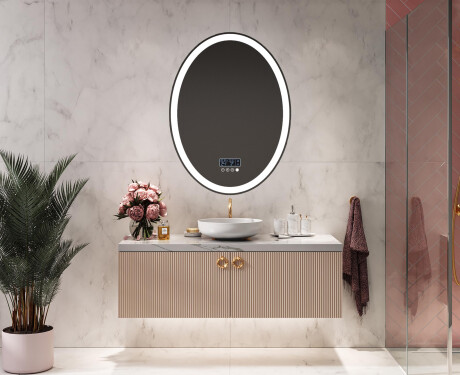Moderne badkamer spiegel met led-verlichting L74 #6