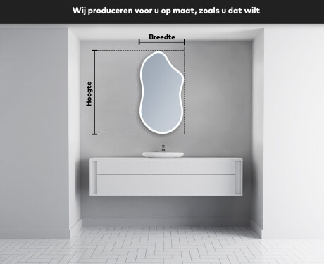 LED Badkamerspiegel in Onregelmatige Vorm F222 #4