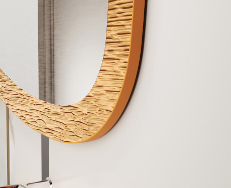 Onregelmatige spiegel met een modern metalen frame L290 #3