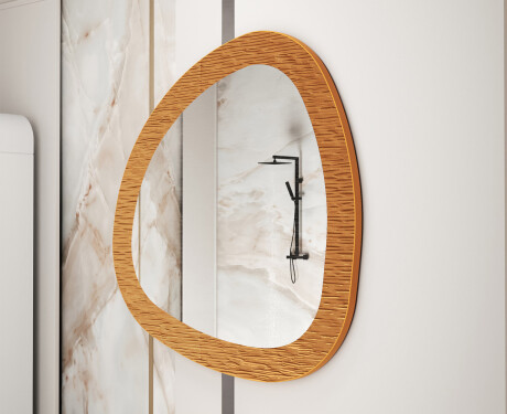 Onregelmatige spiegel met een modern metalen frame L290 #4