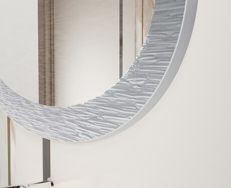 Asymmetrische badkamerspiegel met metalen frame L292 #3