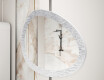 Asymmetrische badkamerspiegel met metalen frame L292 #4