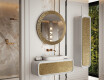 Ronde spiegel met decoratieve metalen afwerking L288