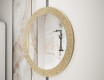 Ronde spiegel met decoratieve metalen afwerking L288 #4