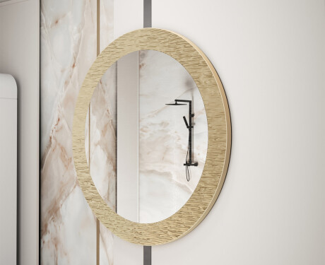 Ronde spiegel met decoratieve metalen afwerking L288 #4