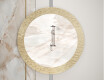 Ronde spiegel met decoratieve metalen afwerking L288 #5