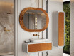 Badkamerspiegel met elegant metalen decor L289