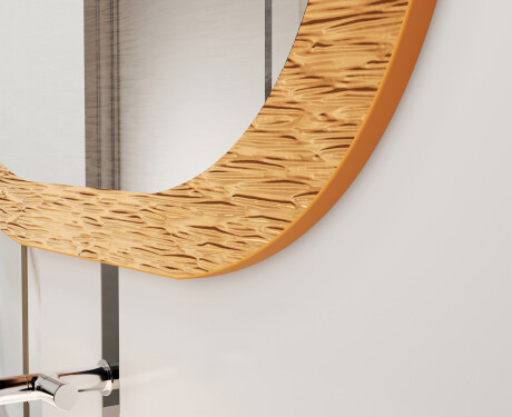 Badkamerspiegel met elegant metalen decor L289 #3