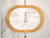 Badkamerspiegel met elegant metalen decor L289 #5