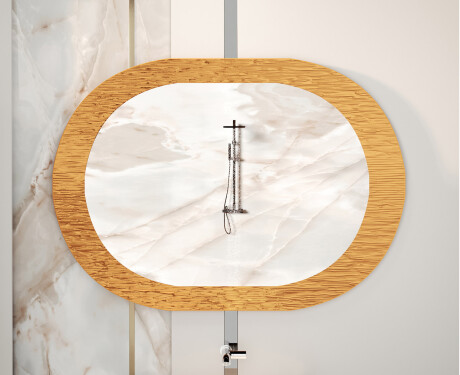 Badkamerspiegel met elegant metalen decor L289 #5