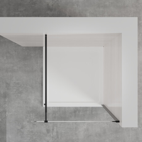 Inloopkast transparant glas zwart profiel #4